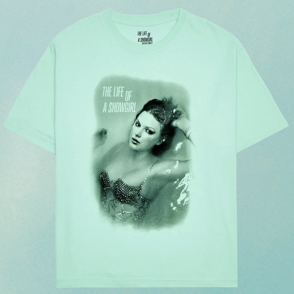 Taylor Swift Mint Green "The Life of a Showgirl" Graphic Tee